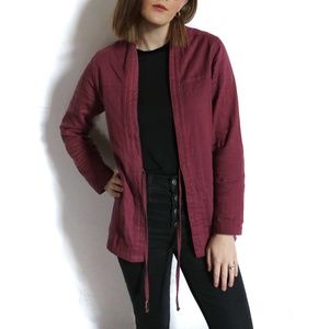 AKASHI-KAMA Kimono Jacket In Plum